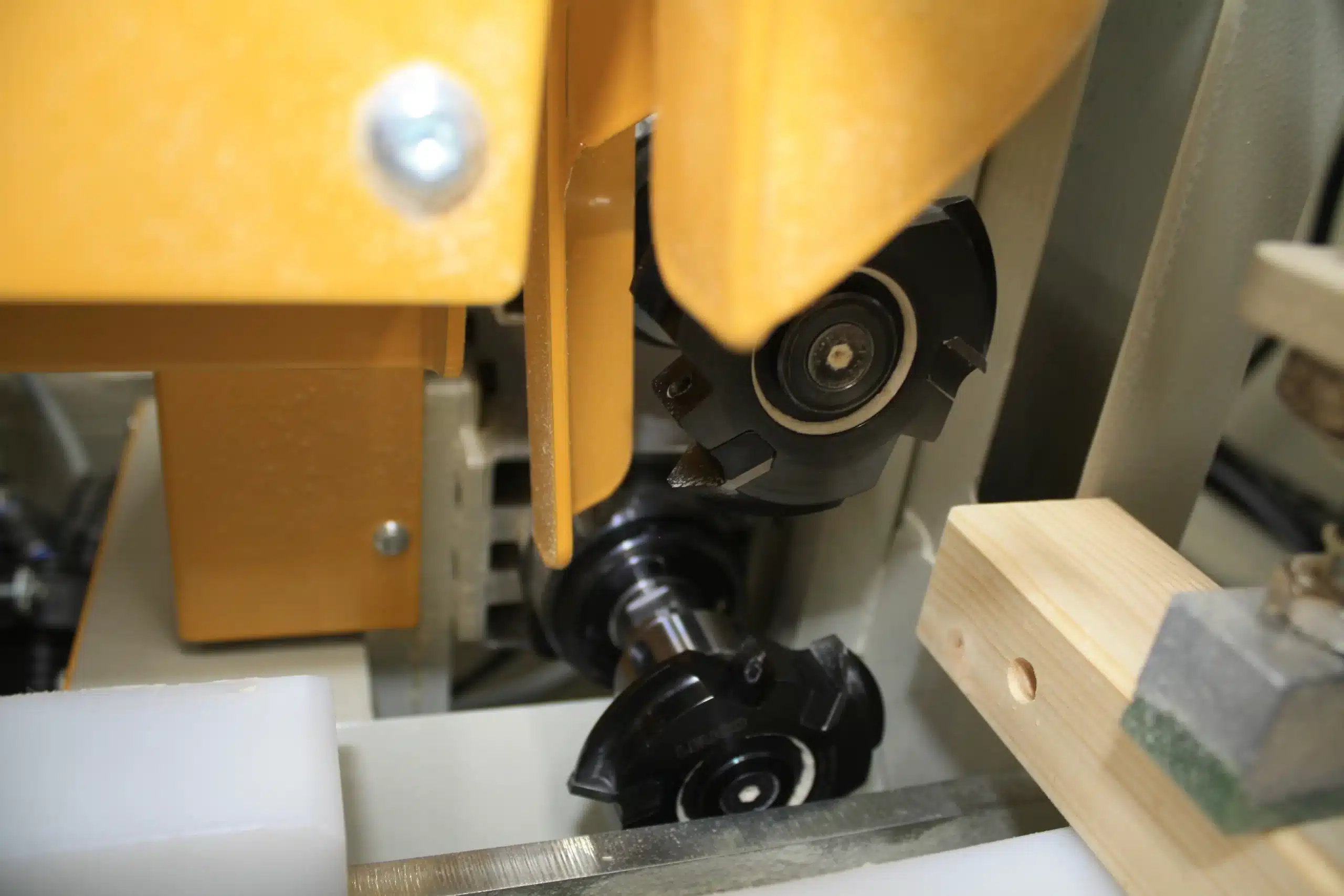 The edges of the cut are then chamfered in the second step